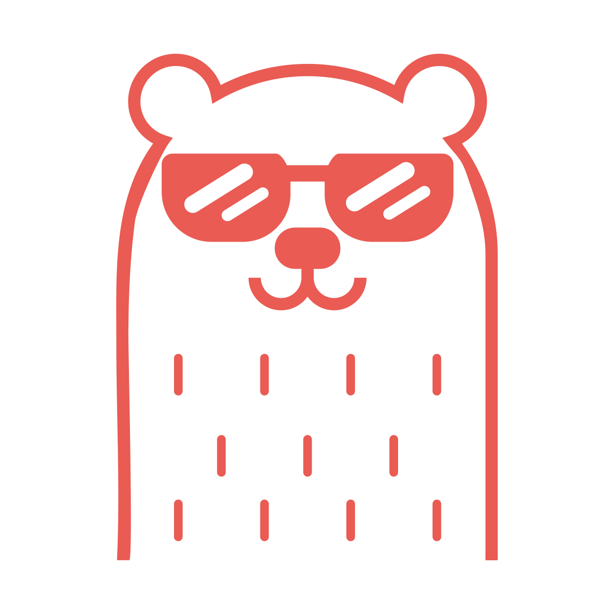 bear with sun glasses icon