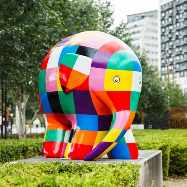 Elmer the Patchwork Elephant Sculpture